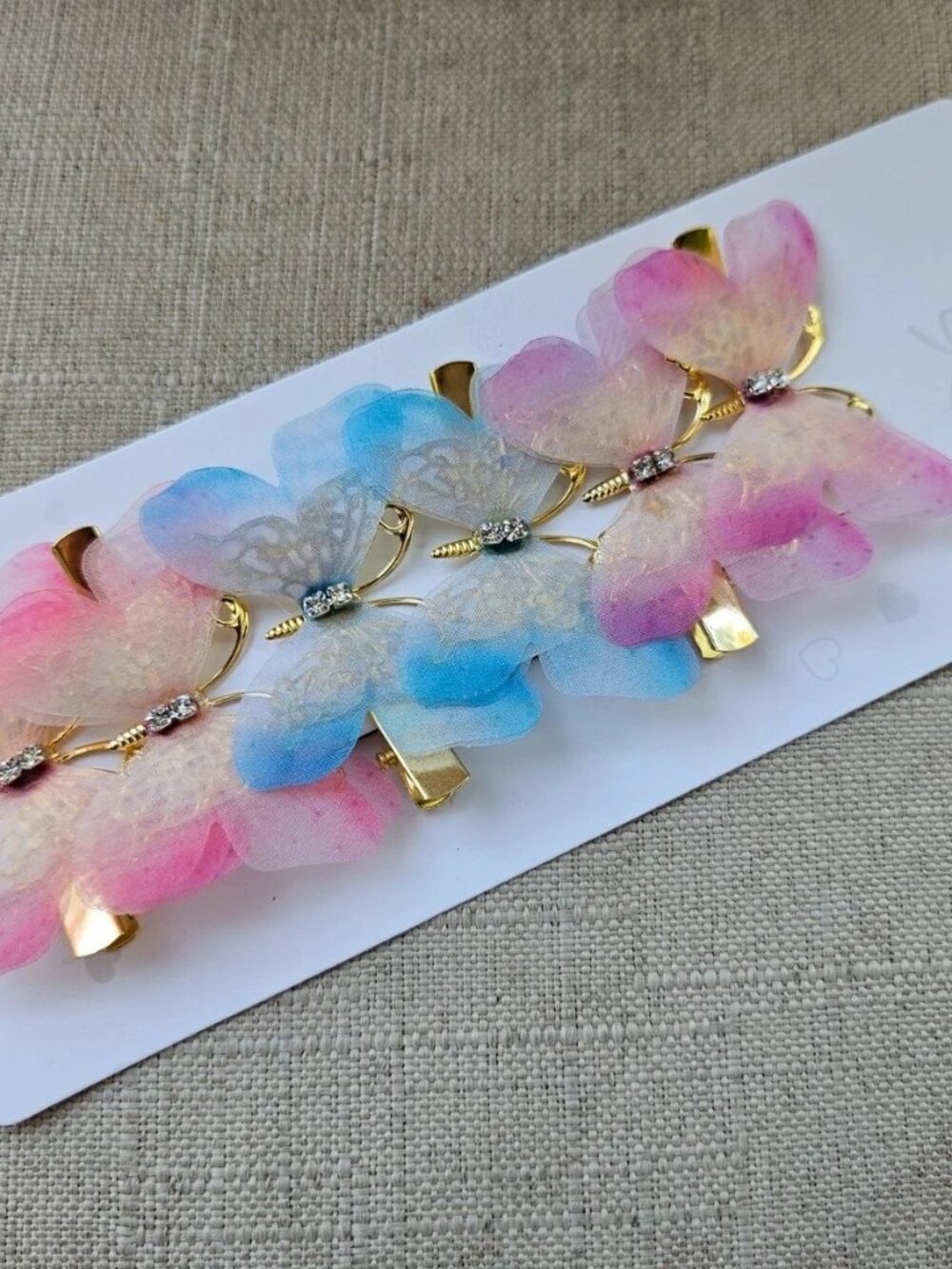 Girls Hair Clips Butterfly Multi Color Fancy Hair Accessories Set of 6 Unbranded - Picture 9 of 11